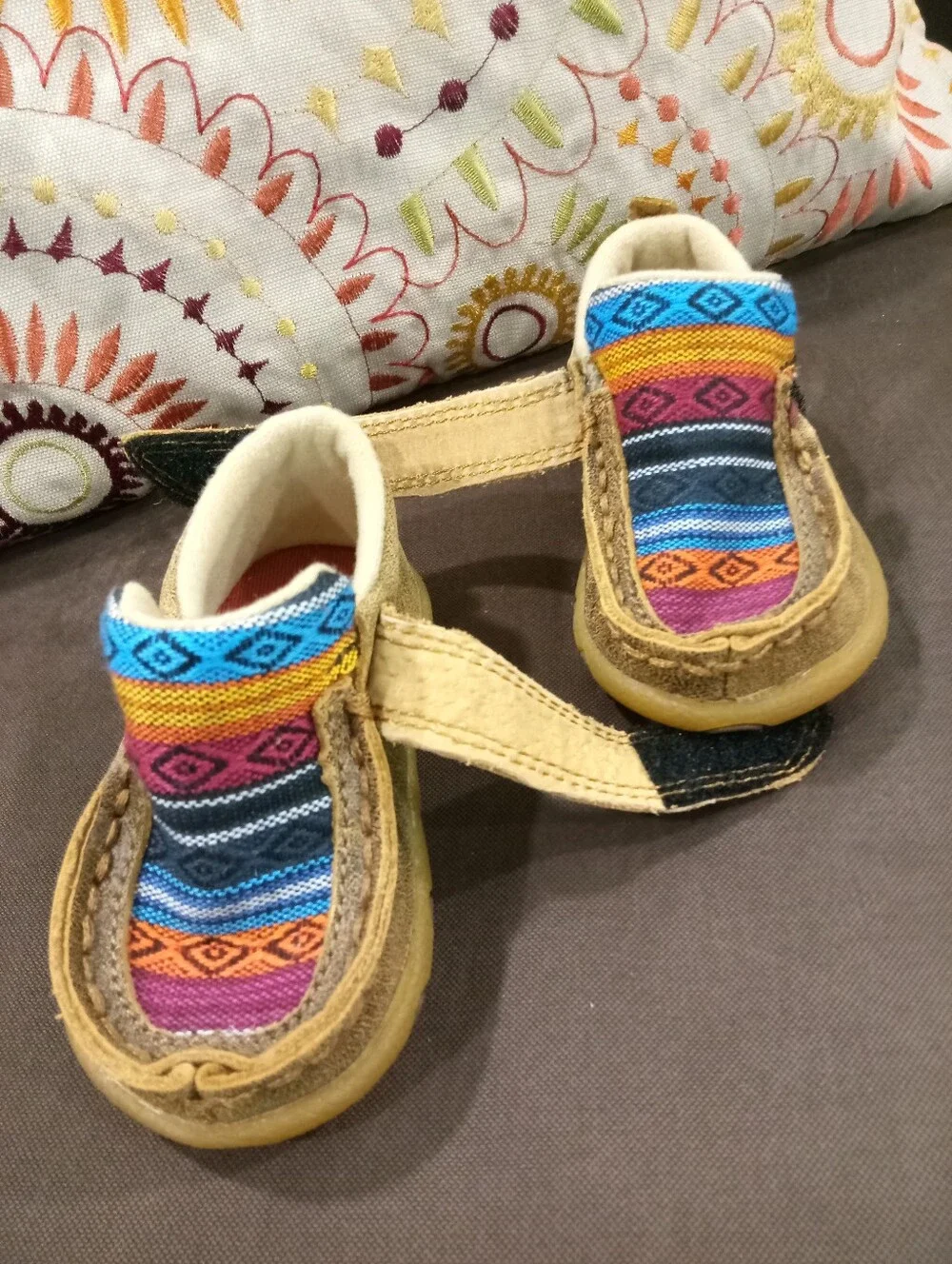 Twisted X Infant Bomber & Multi Serape Driving Moc Shoes ICA0004 Size 2M